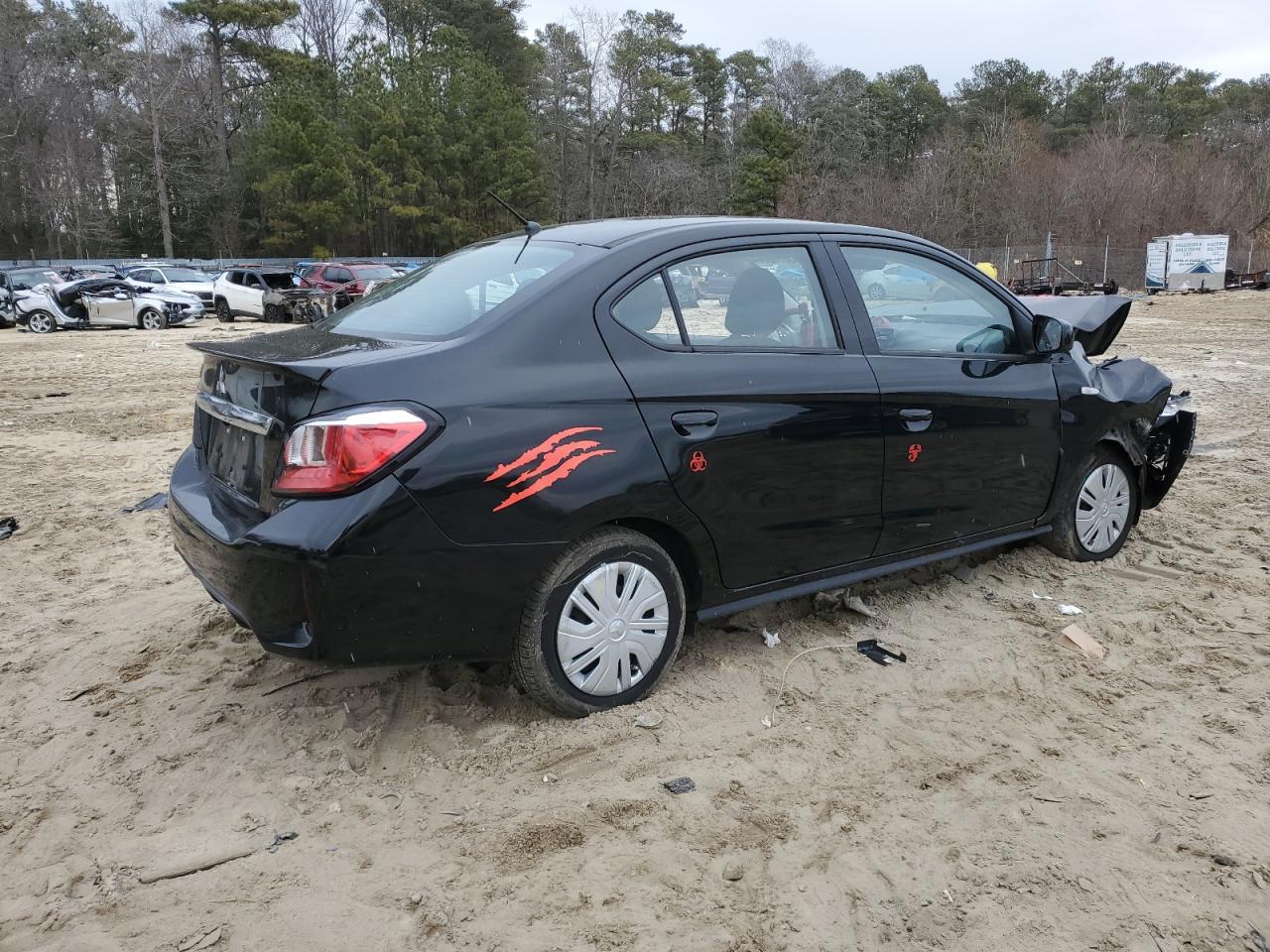 2021 Mitsubishi Mirage VIN ML32FUFJ5MHF06242 Copart auction photo, front end / minor dent/scratches damage thumbnail 3