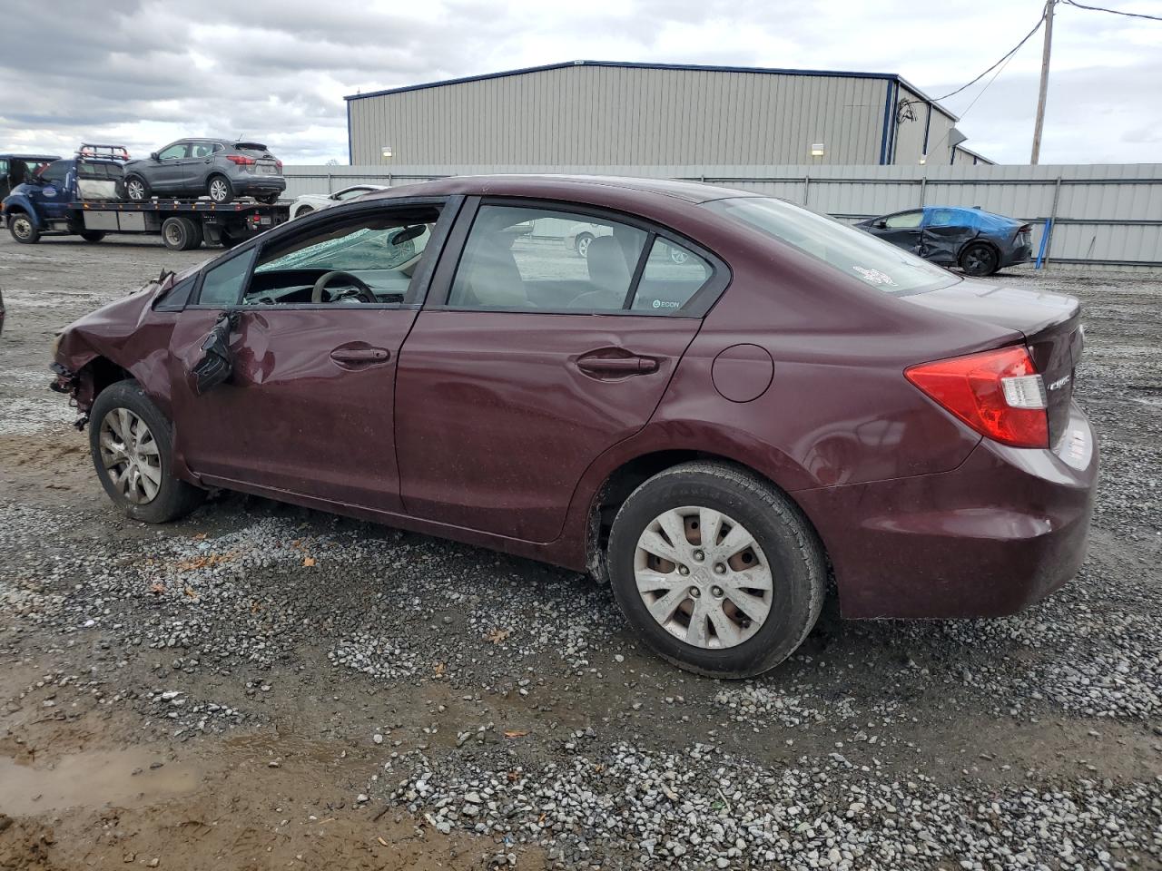 2012 Honda Civic VIN 2HGFB2F50CH551727 Copart auction photo, all over damage thumbnail 2