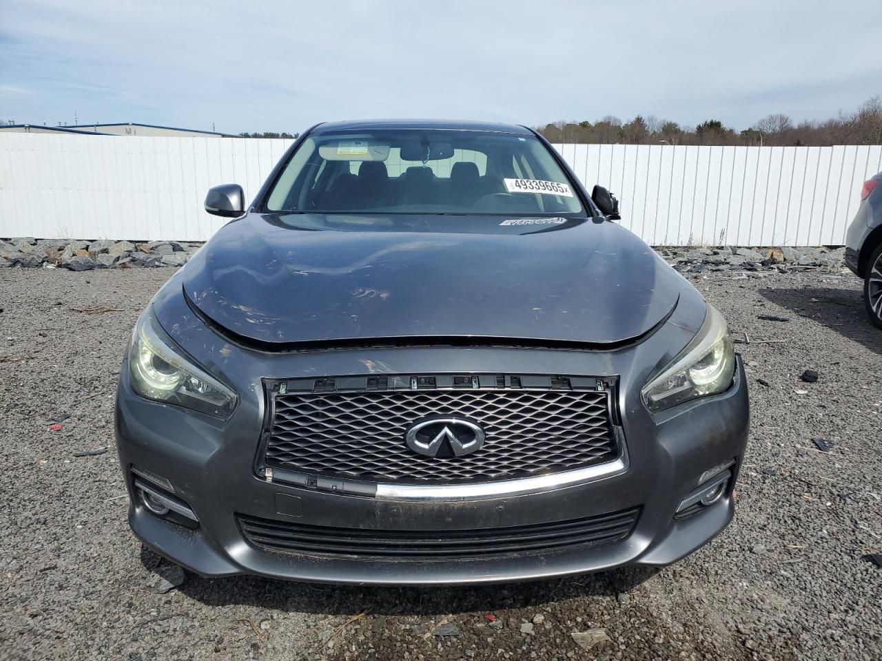 2015 Infiniti Q50 VIN JN1BV7AR8FM408122 Copart auction photo, side damage thumbnail 5