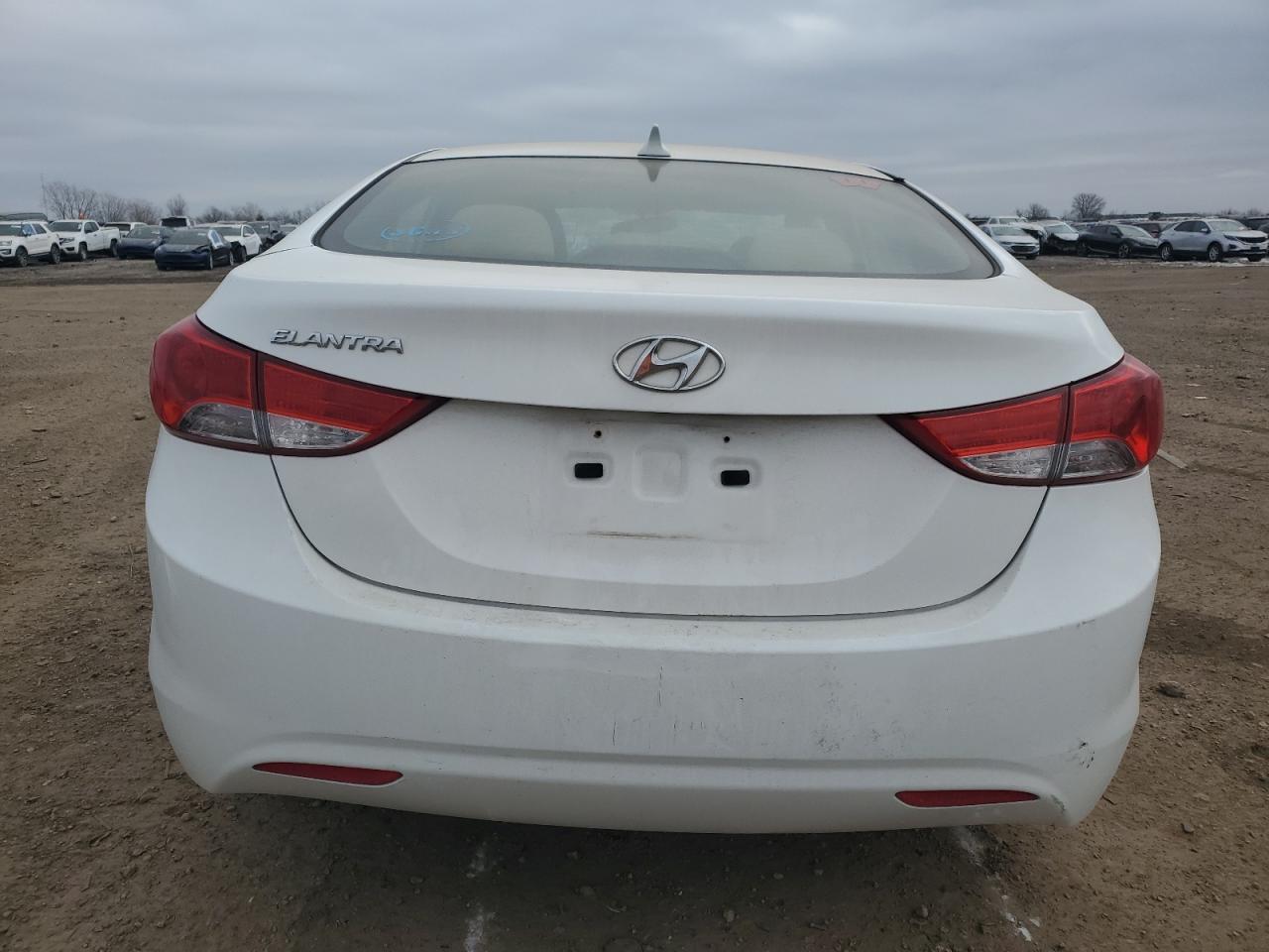 2013 Hyundai Elantra VIN 5NPDH4AE2DH267290 Copart auction photo, front end / side damage thumbnail 6