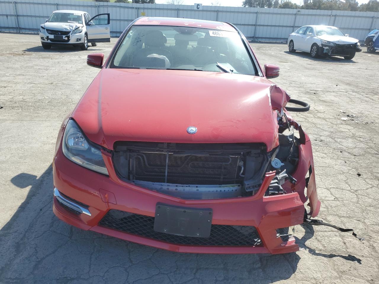 2014 Mercedes-Benz C-klasse VIN WDDGF4HB3EG219470 Copart auction photo, front end damage thumbnail 5