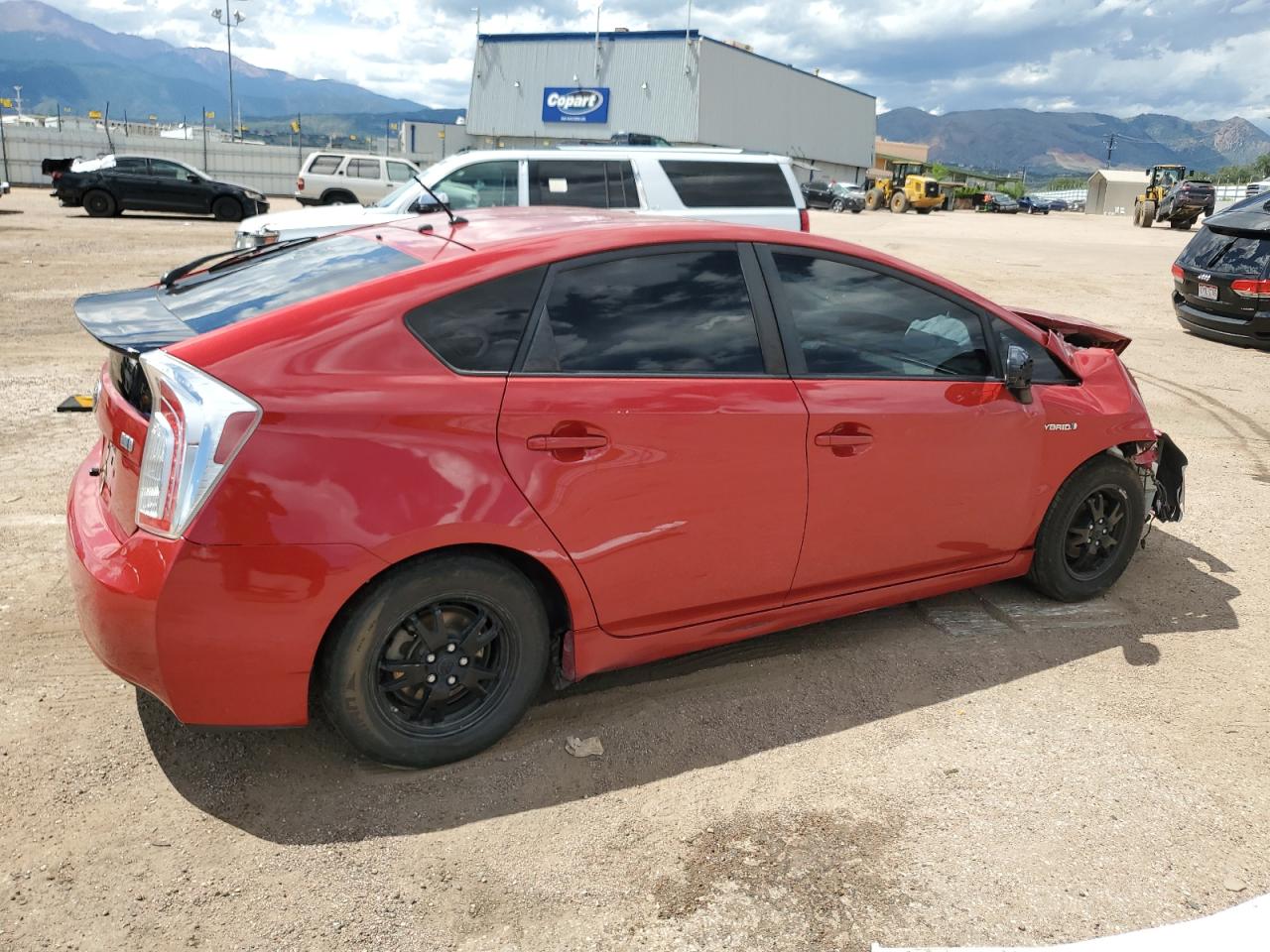 2014 Toyota Prius VIN JTDKN3DU9E0370931 Copart auction photo, front end / hail damage thumbnail 3