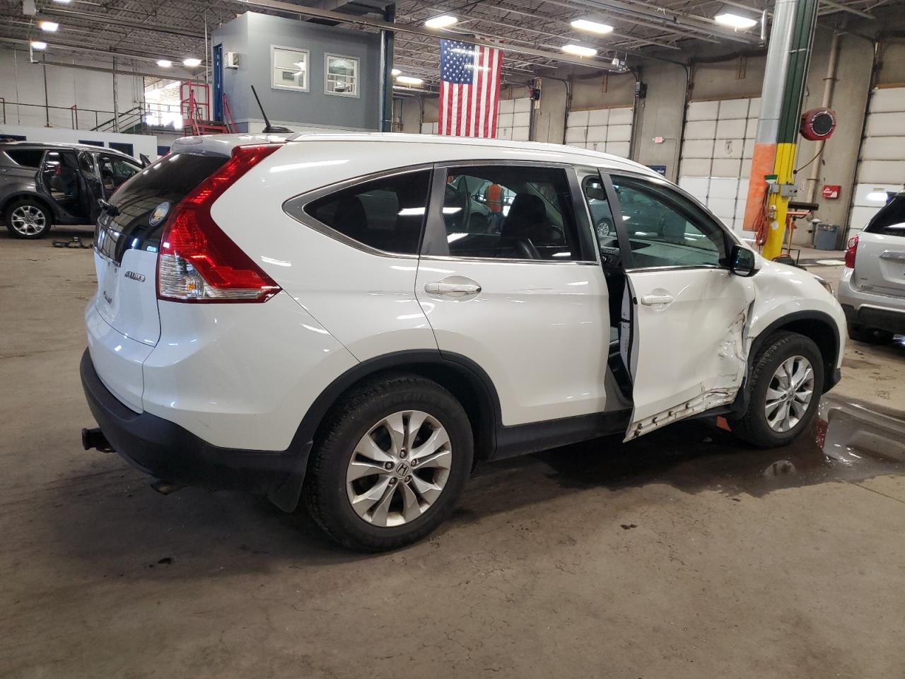 2014 Honda CR-V VIN 5J6RM4H70EL115136 Copart auction photo, side / front end damage thumbnail 3