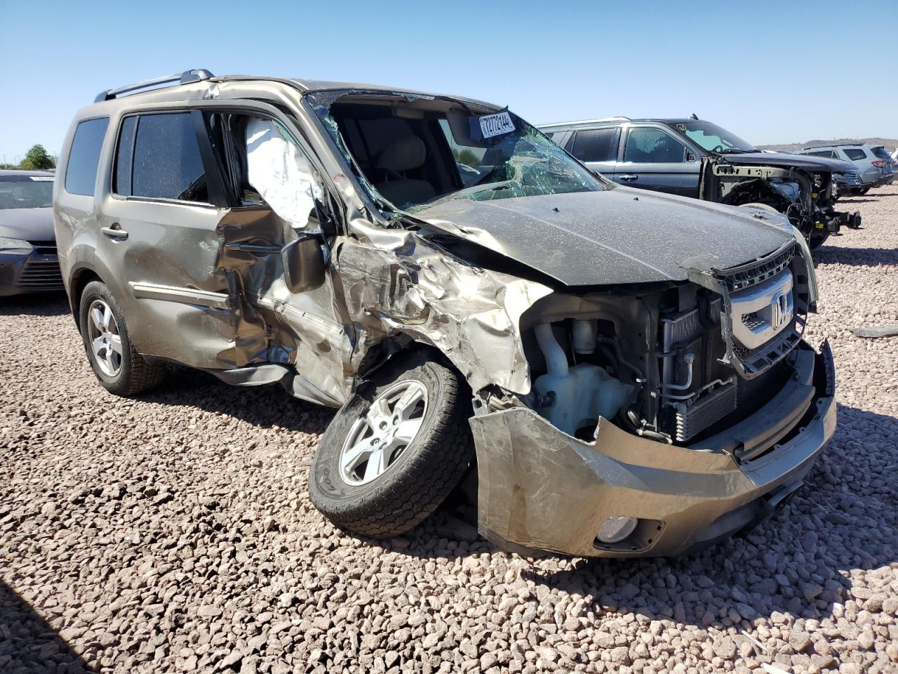 2010 Honda Pilot VIN 5FNYF3H48AB013818 Copart auction photo, rollover damage thumbnail 4