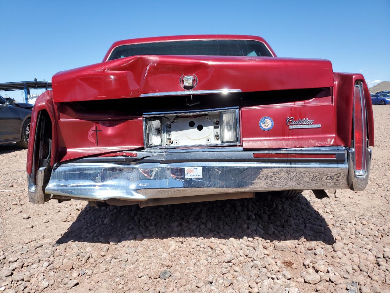 1991 Cadillac De Ville VIN 1G6CD53B8M4347542 Copart auction photo, rear end / side damage thumbnail 6