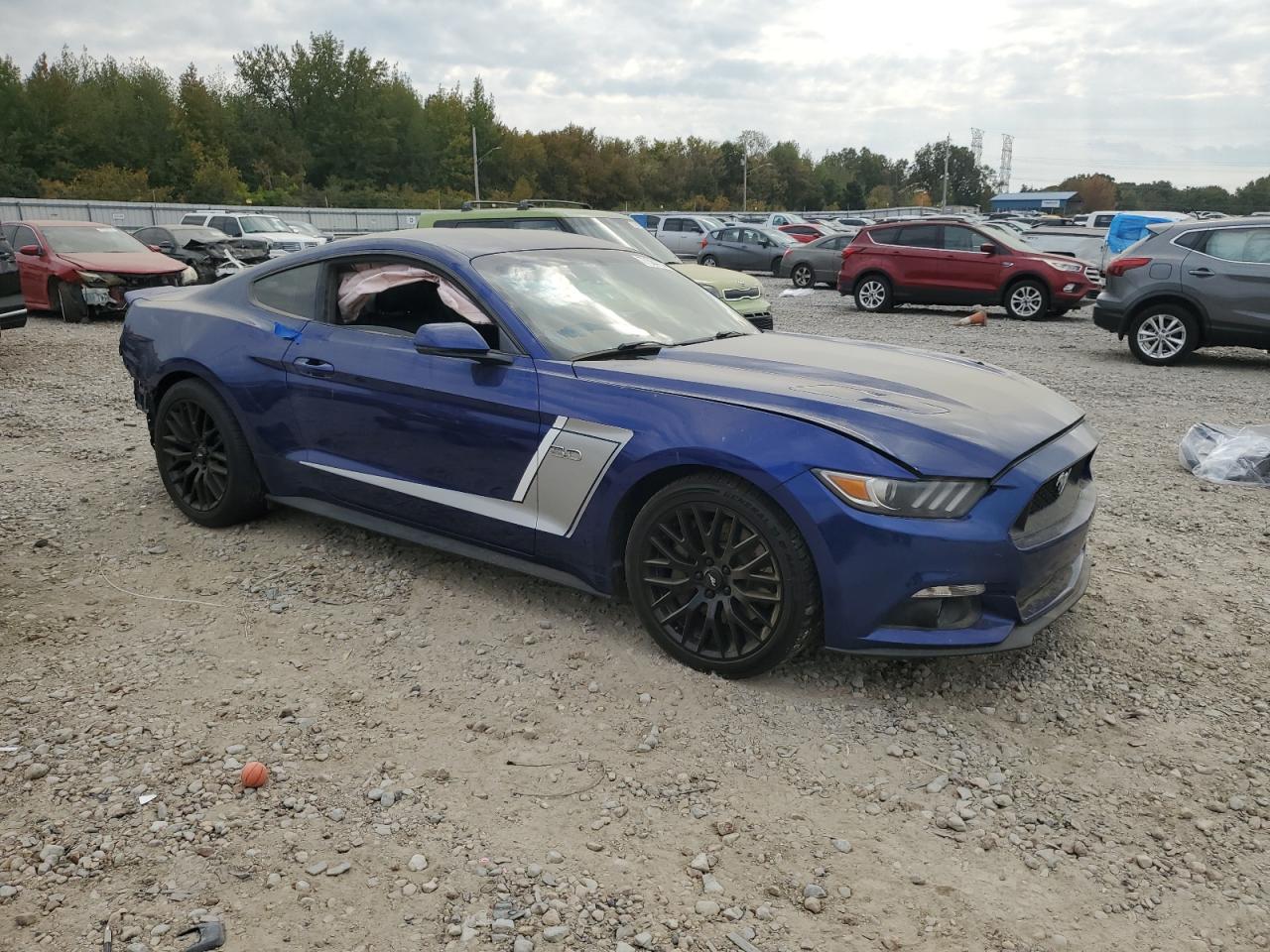 2015 Ford Mustang VIN 1FA6P8CF0F5412960 Copart auction photo, side / rear end damage thumbnail 4