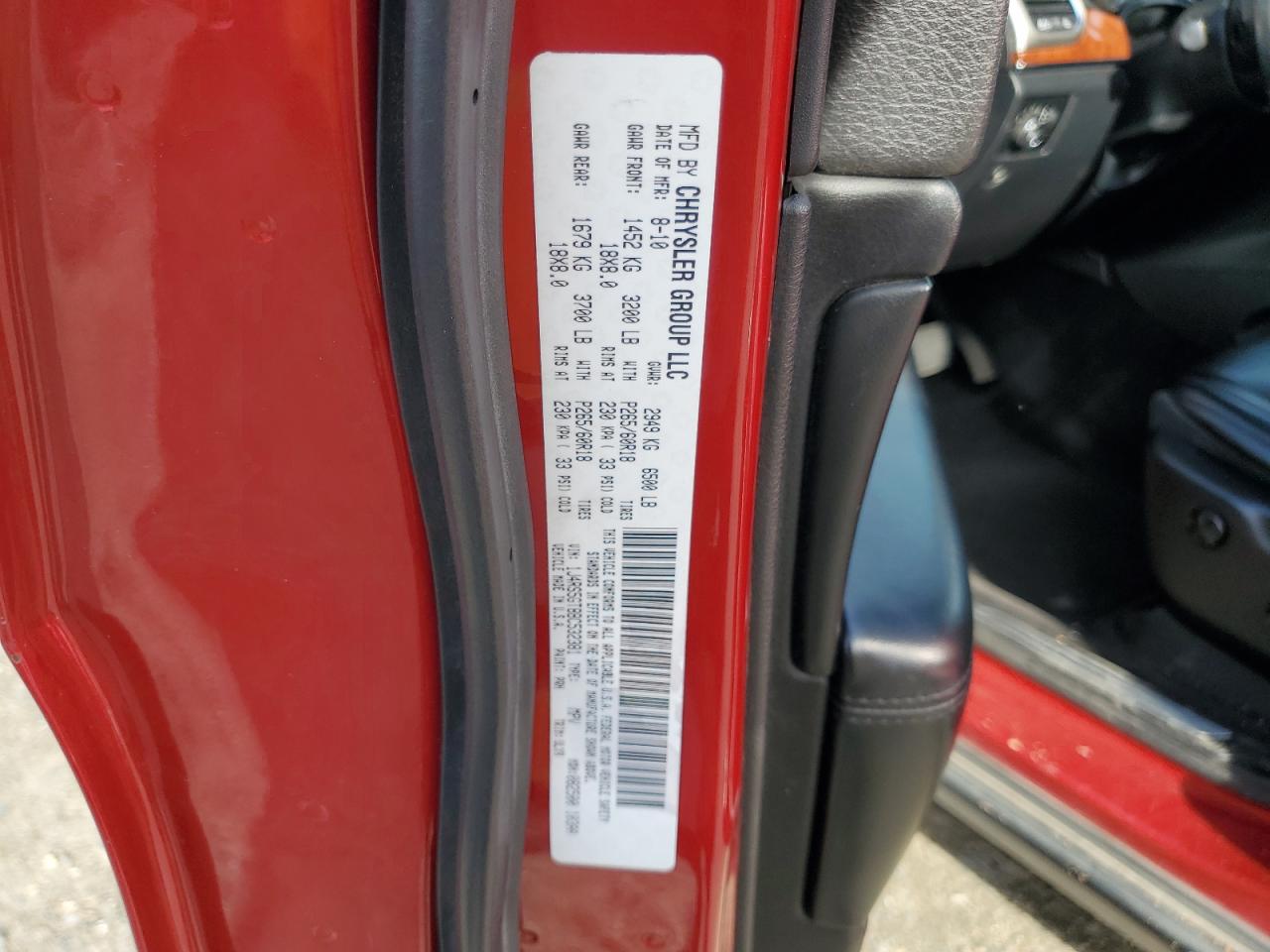 2011 Jeep Grand Cherokee VIN 1J4RS5GT8BC532381 Copart auction photo, front end damage thumbnail 13