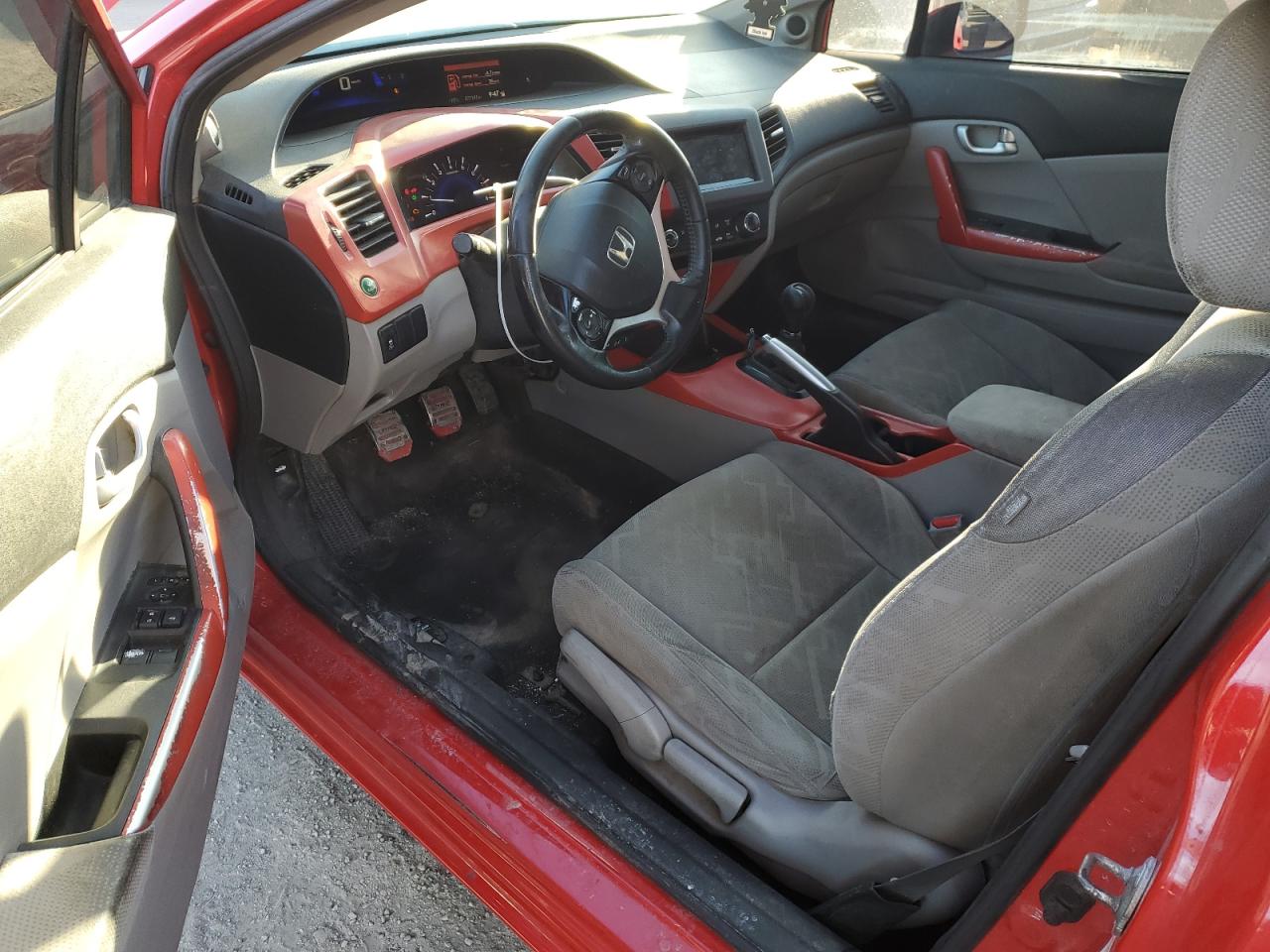 2012 Honda Civic VIN 2HGFG3A59CH001621 Copart auction photo, side / rear end damage thumbnail 8