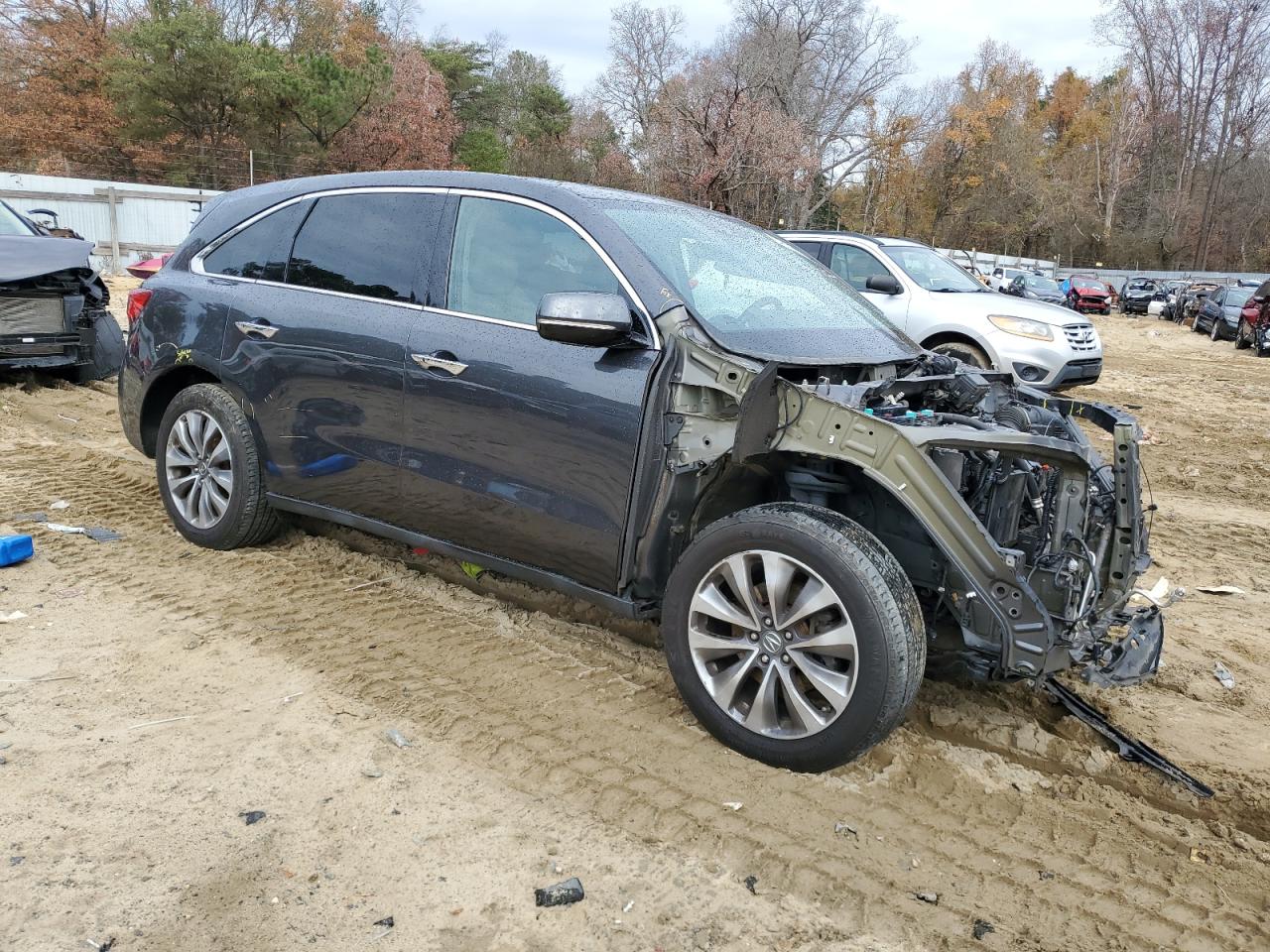 2016 Acura MDX VIN 5FRYD4H40GB030115 Copart auction photo, frame damage / rejected repair damage thumbnail 4