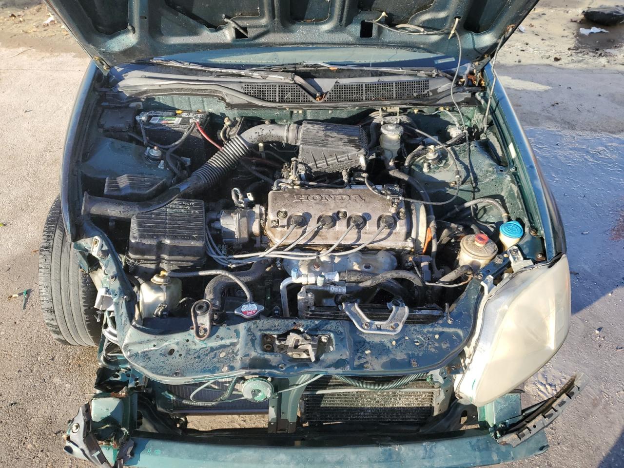 2000 Honda Civic VIN 2HGEJ6616YH559101 Copart auction photo, front end / rear end damage thumbnail 11