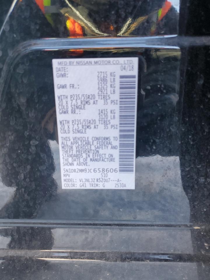 2018 Nissan Pathfinder VIN 5N1DR2MM9JC658606 Copart auction photo, all over / minor dent/scratches damage thumbnail 14