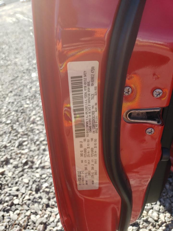 2019 RAM 1500 VIN 1C6RR7GG3KS617058 Copart auction photo, all over damage thumbnail 12
