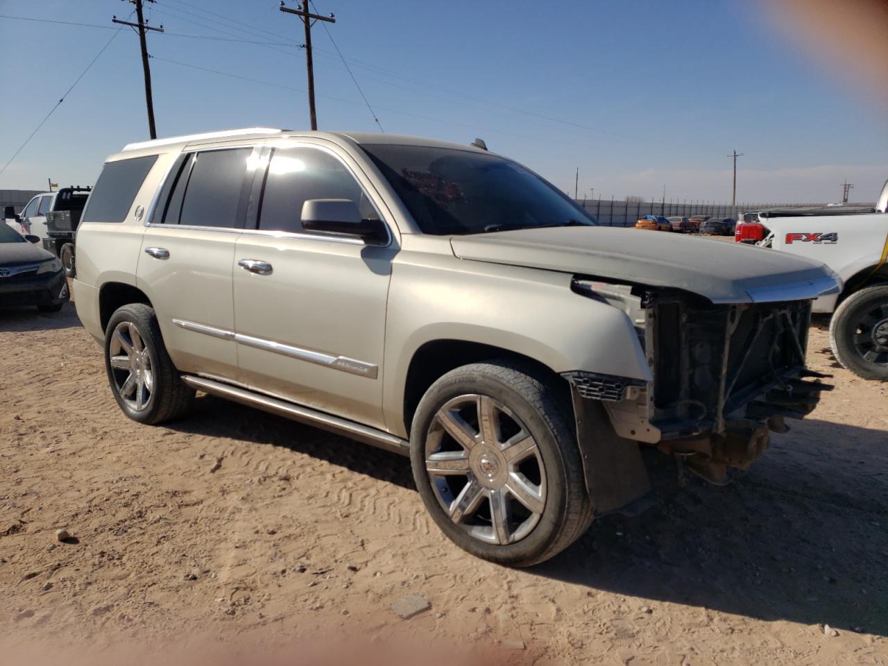 2015 Cadillac Escalade VIN 1GYS4CKJ8FR221557 Copart auction photo, front end damage thumbnail 4
