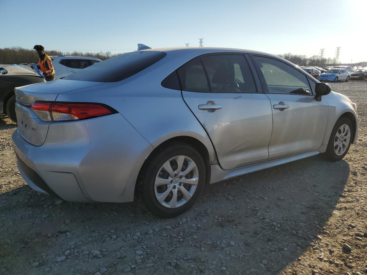 2021 Toyota Corolla VIN JTDEPMAE0MJ161709 Copart auction photo, side damage thumbnail 3