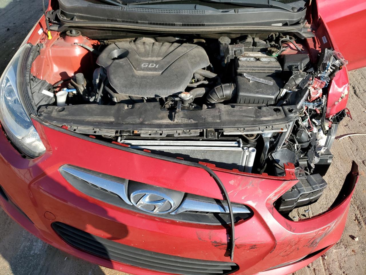 2013 Hyundai Accent VIN KMHCT4AE6DU529016 Copart auction photo, front end damage thumbnail 11