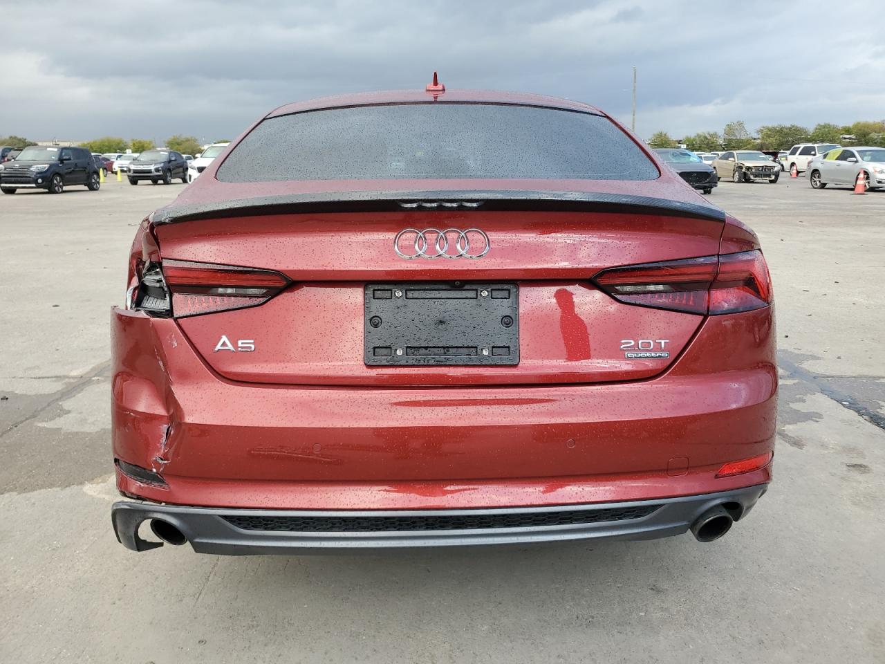 2018 Audi A5 VIN WAUENCF51JA122287 Copart auction photo, front end / rear end damage thumbnail 6