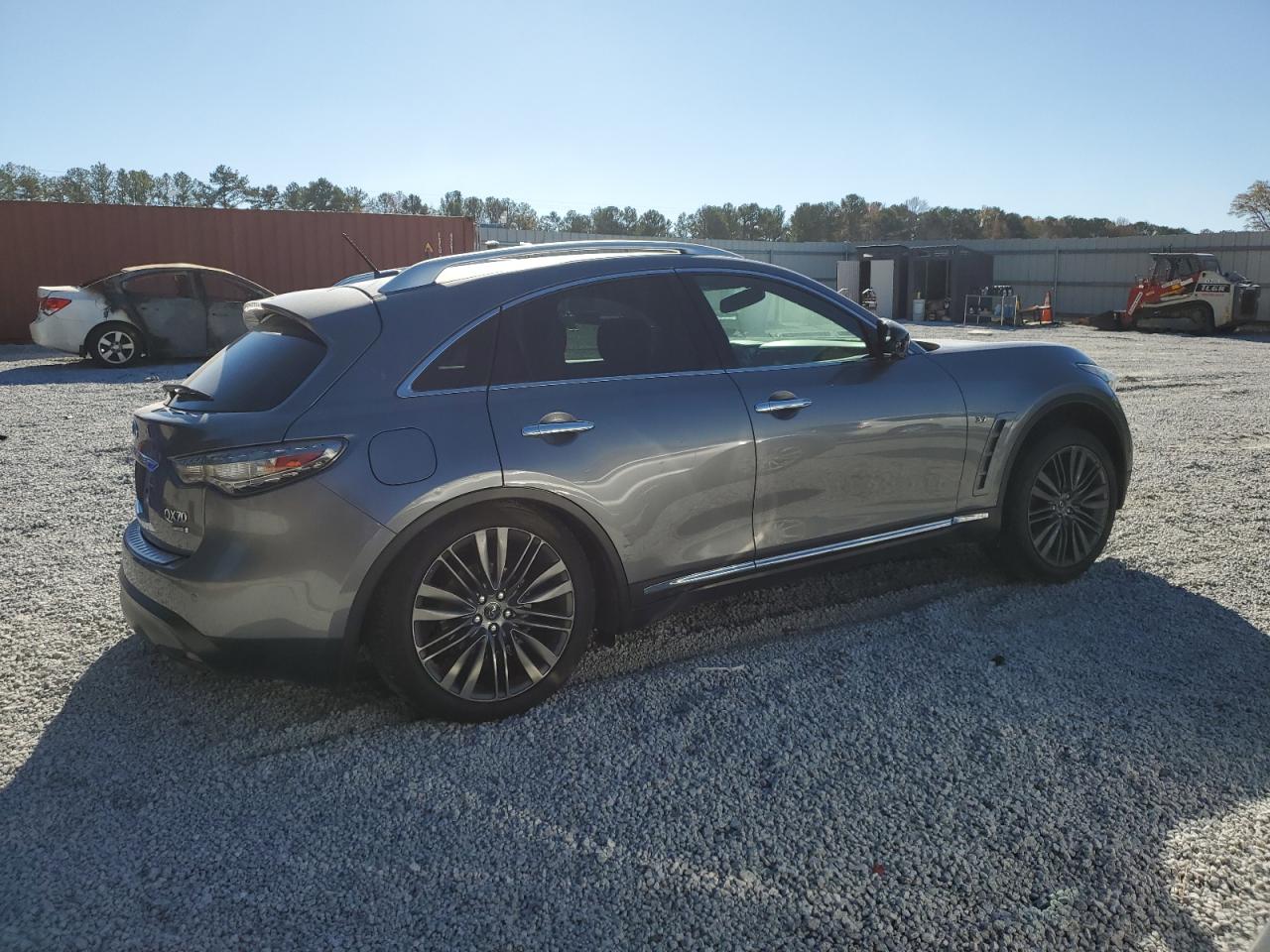 2017 Infiniti QX70 VIN JN8CS1MU0HM143890 Copart auction photo, undercarriage / rear end damage thumbnail 3