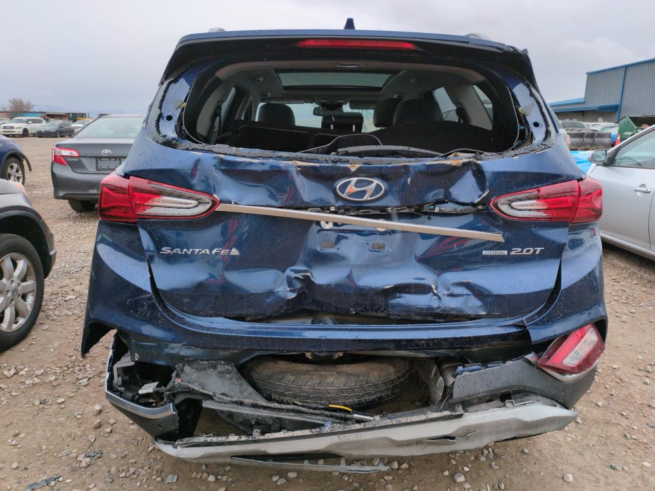 2019 Hyundai Santa Fe VIN 5NMS5CAAXKH077092 Copart auction photo, rear end damage thumbnail 6