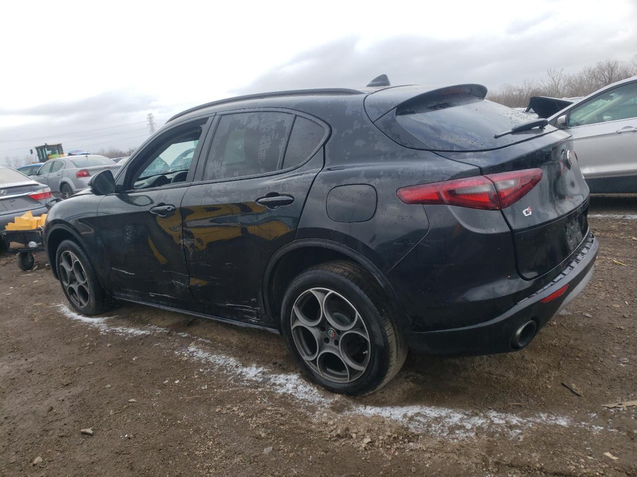 2018 Alfa Romeo Stelvio VIN ZASFAKPN0J7B63249 Copart auction photo, vandalism damage thumbnail 2