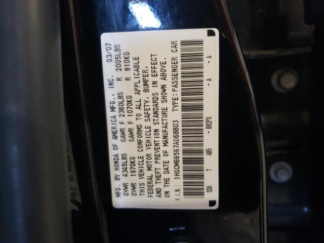 2007 Honda Accord VIN 1HGCM66567A068803 Copart auction photo, front end / rear end damage thumbnail 13