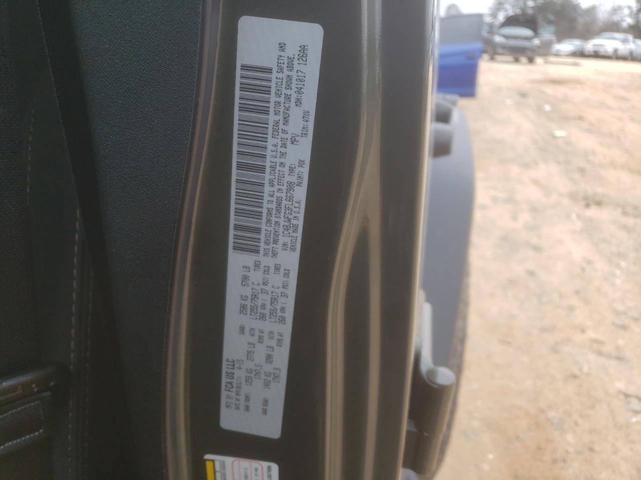 2015 Jeep Wrangler VIN 1C4BJWFG3FL667908 Copart auction photo, front end damage thumbnail 13