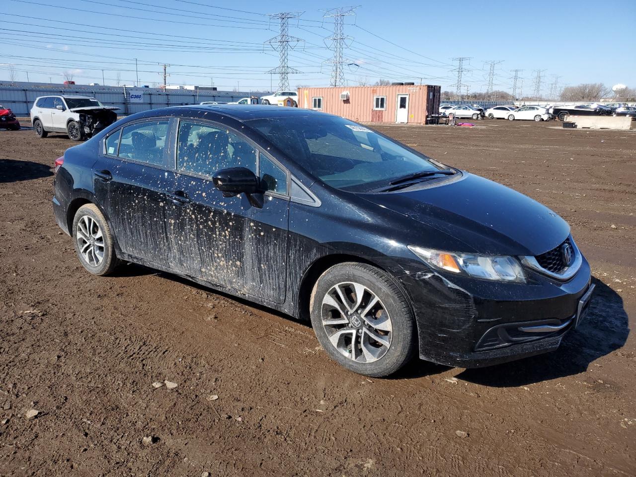 2015 Honda Civic VIN 19XFB2F84FE011595 Copart auction photo, side damage thumbnail 4