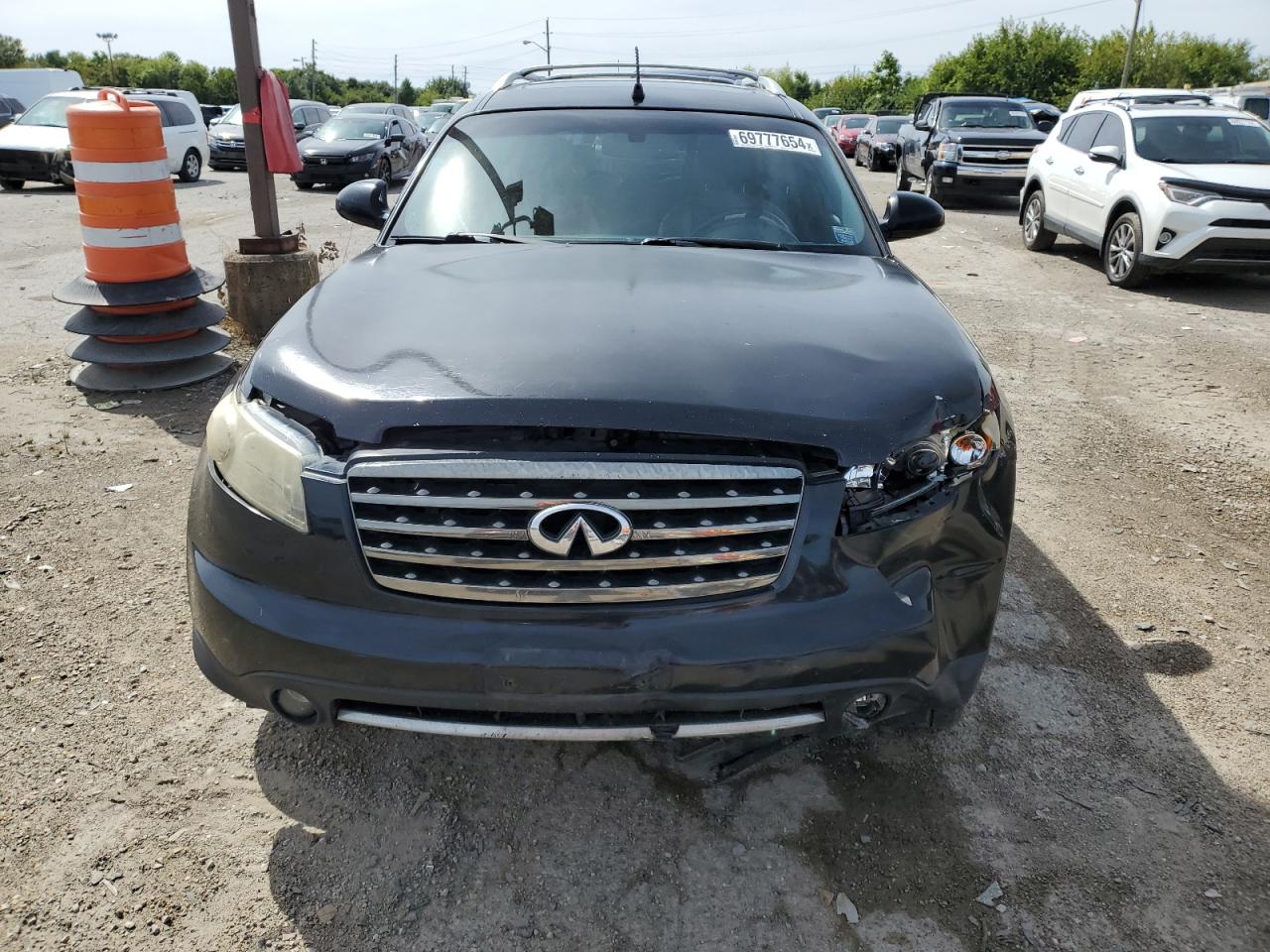 2008 Infiniti FX VIN JNRAS08W08X200435 Copart auction photo, front end / minor dent/scratches damage thumbnail 5