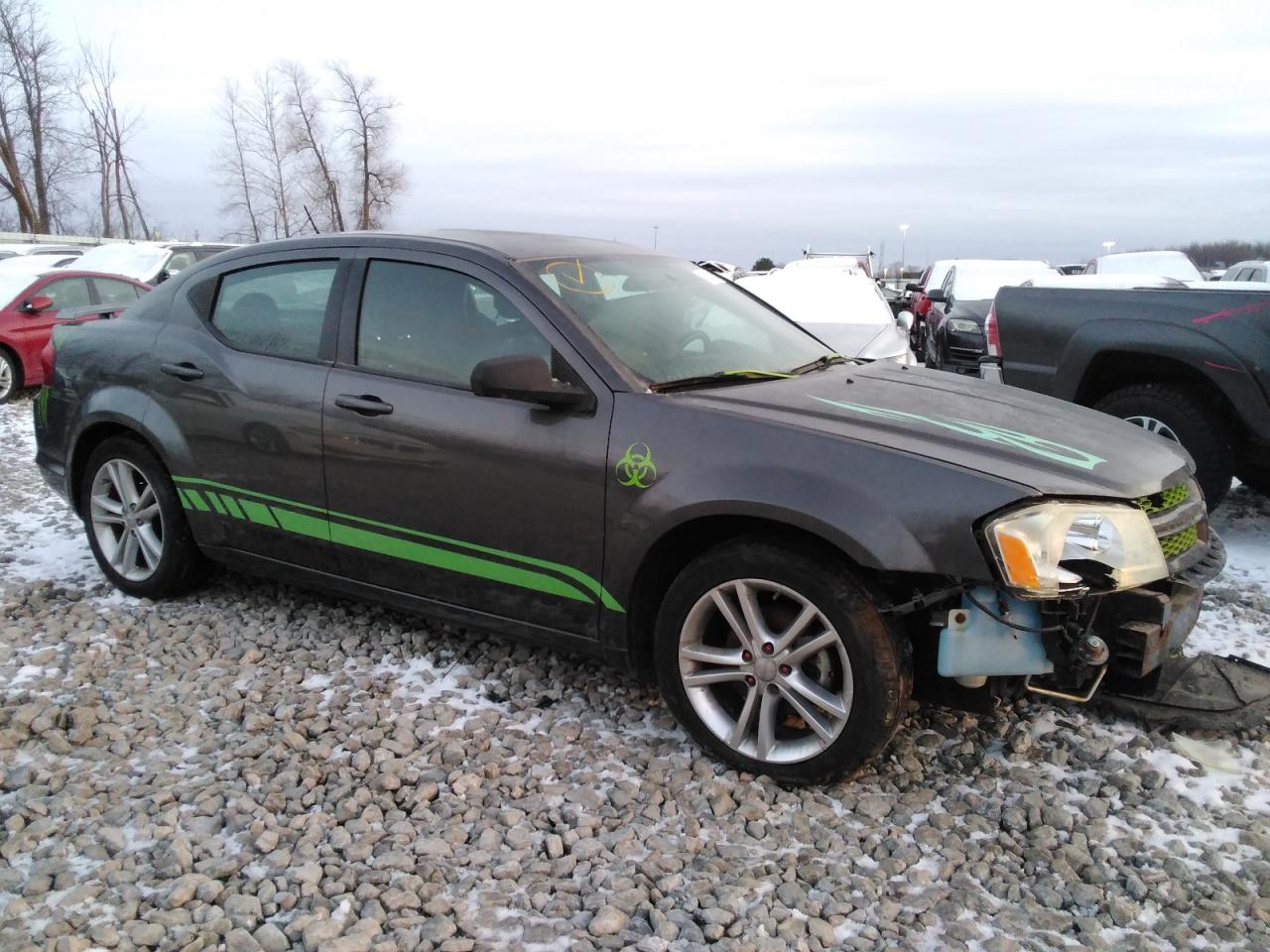 2014 Dodge Avenger VIN 1C3CDZABXEN189664 Copart auction photo, front end damage thumbnail 4