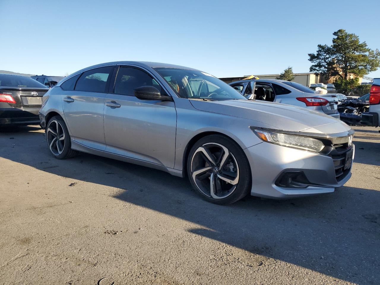 2021 Honda Accord VIN 1HGCV1F30MA091049 Copart auction photo, rear end / mechanical damage thumbnail 4