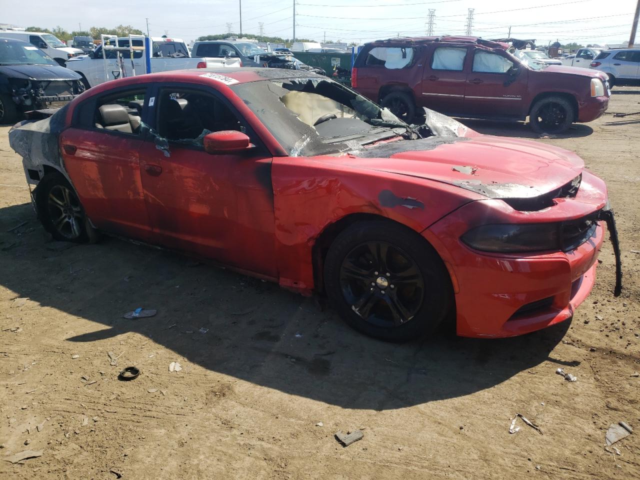 2019 Dodge Charger VIN 2C3CDXBG0KH718655 Copart auction photo, burn - interior / burn damage thumbnail 4