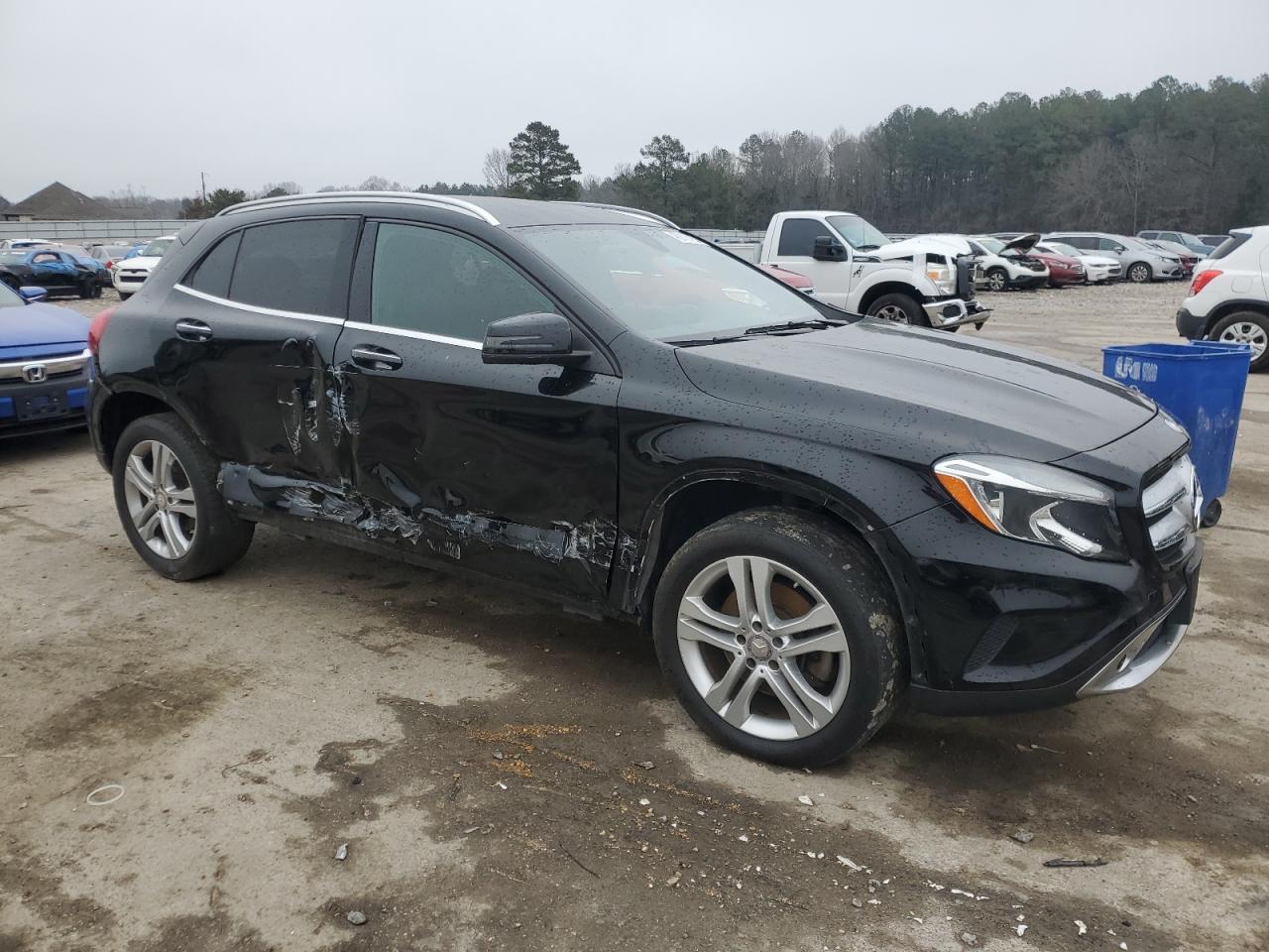 2016 Mercedes-Benz GLA-klasse VIN WDCTG4GB0GJ222883 Copart auction photo, side damage thumbnail 4