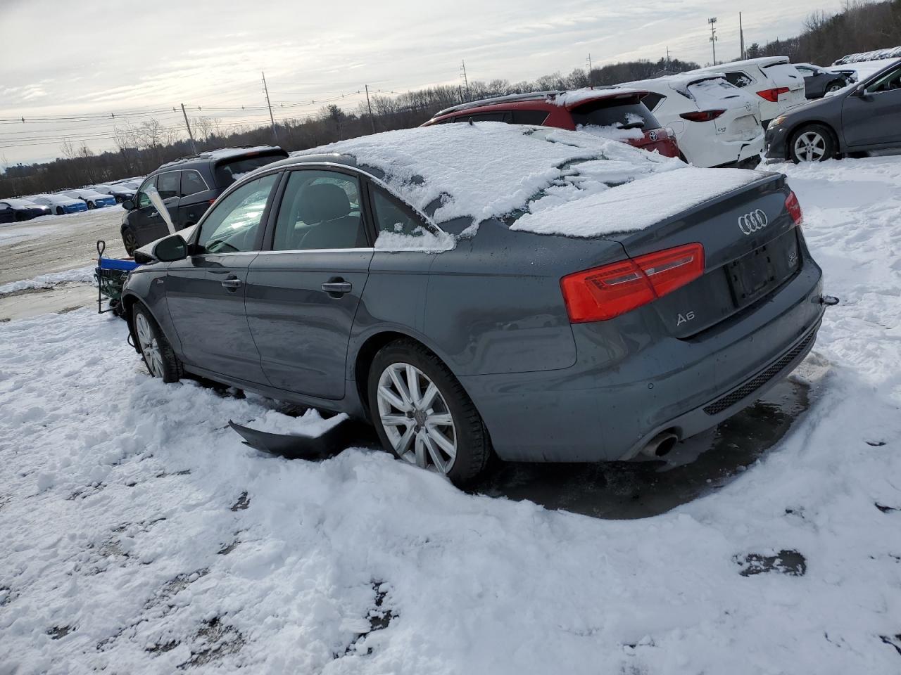 2014 Audi A6 VIN WAUHGAFC2EN055840 Copart auction photo, front end damage thumbnail 2