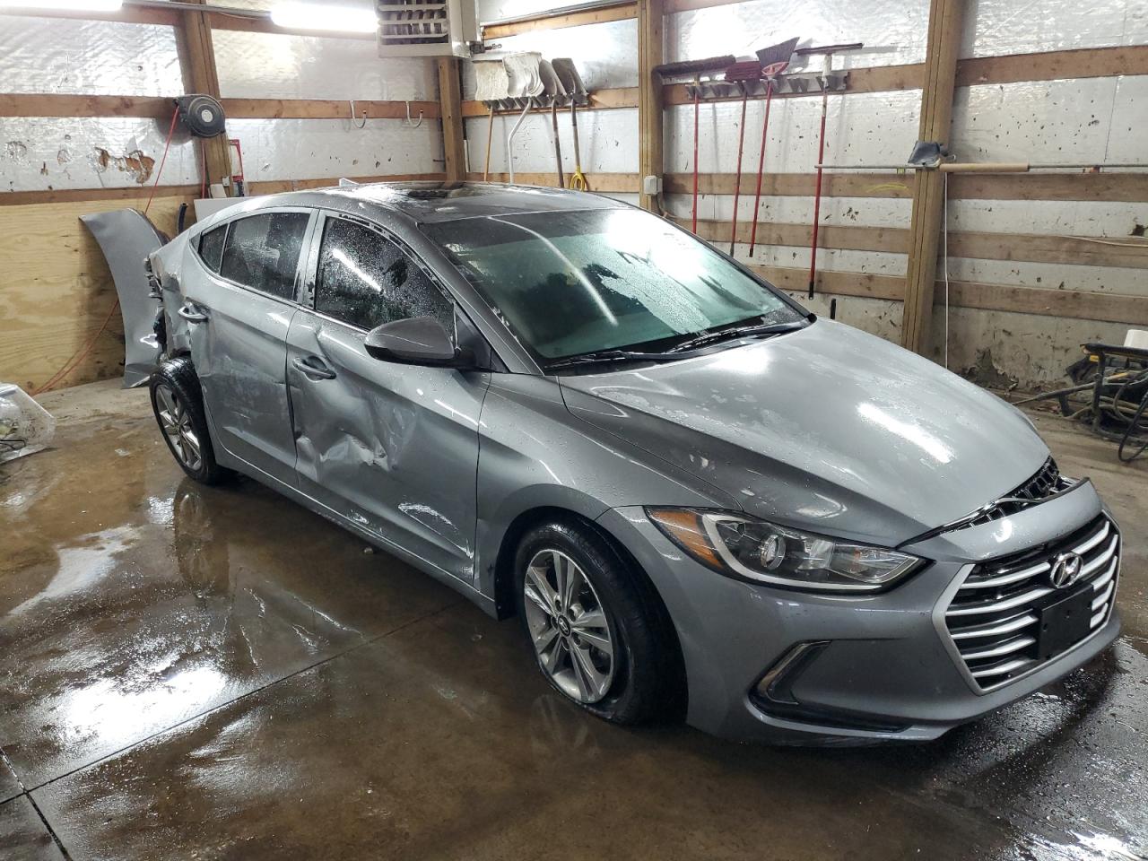 2018 Hyundai Elantra VIN KMHD84LF0JU577621 Copart auction photo, all over damage thumbnail 4