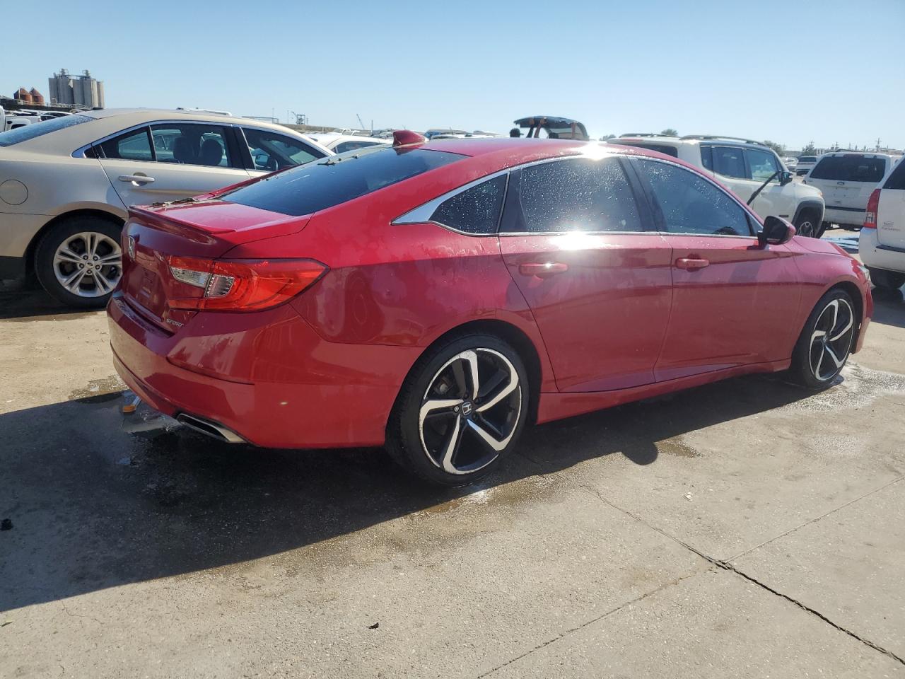 2020 Honda Accord VIN 1HGCV1F33LA004128 Copart auction photo, vandalism damage thumbnail 3