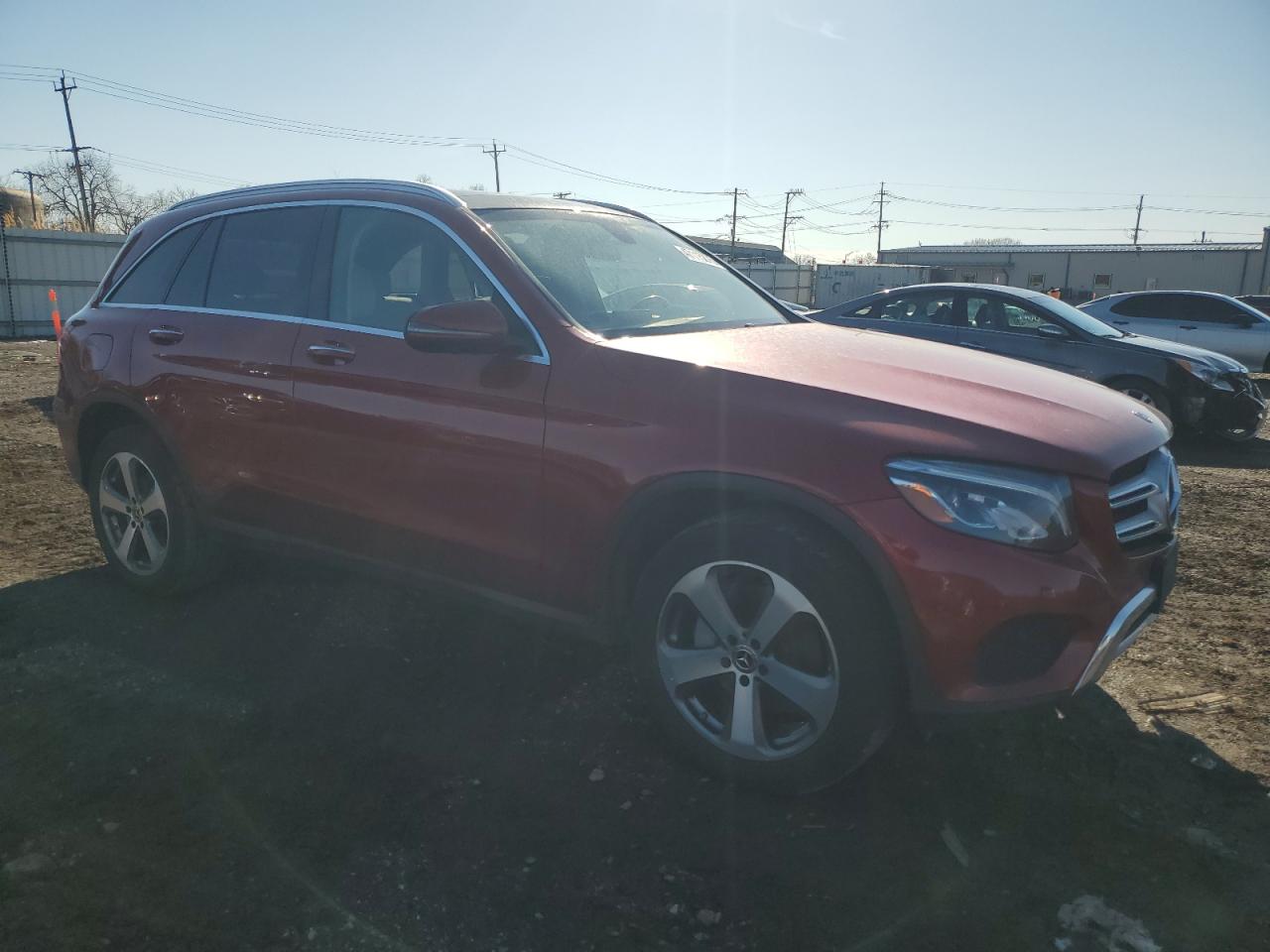 2018 Mercedes-Benz GLC VIN WDC0G4KB4JV105303 Copart auction photo, side / front end damage thumbnail 4
