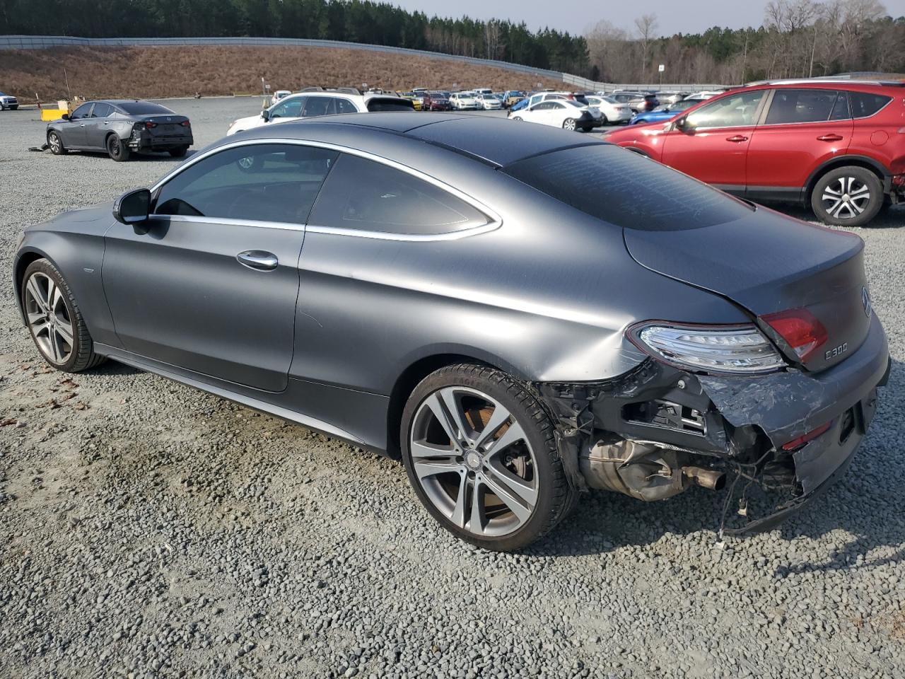 2017 Mercedes-Benz C-klasse VIN WDDWJ4JB2HF358181 Copart auction photo, all over damage thumbnail 2