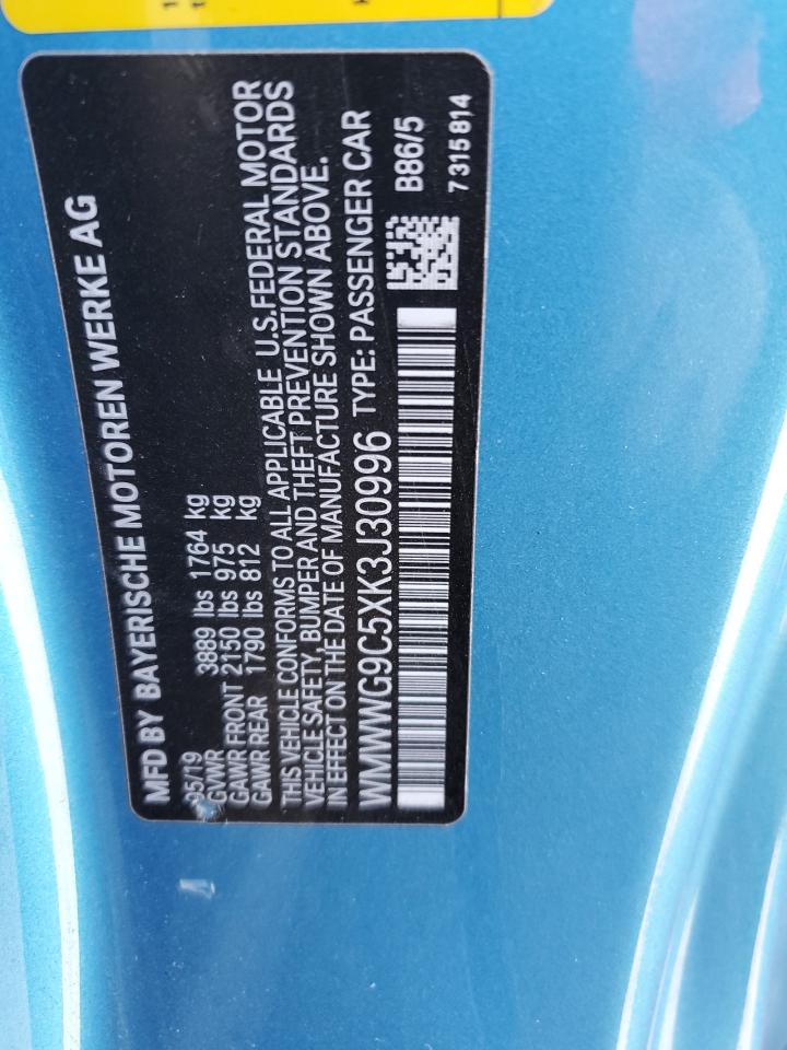 2019 MINI Cooper VIN WMWWG9C5XK3J30996 Copart auction photo, front end / mechanical damage thumbnail 13