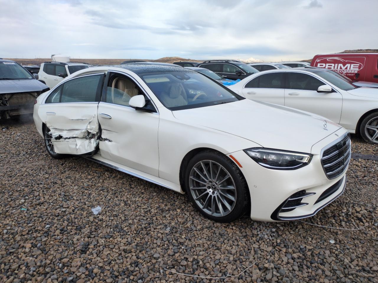 2022 Mercedes-Benz S-klasse VIN W1K6G7GB4NA067343 Copart auction photo, side damage thumbnail 4