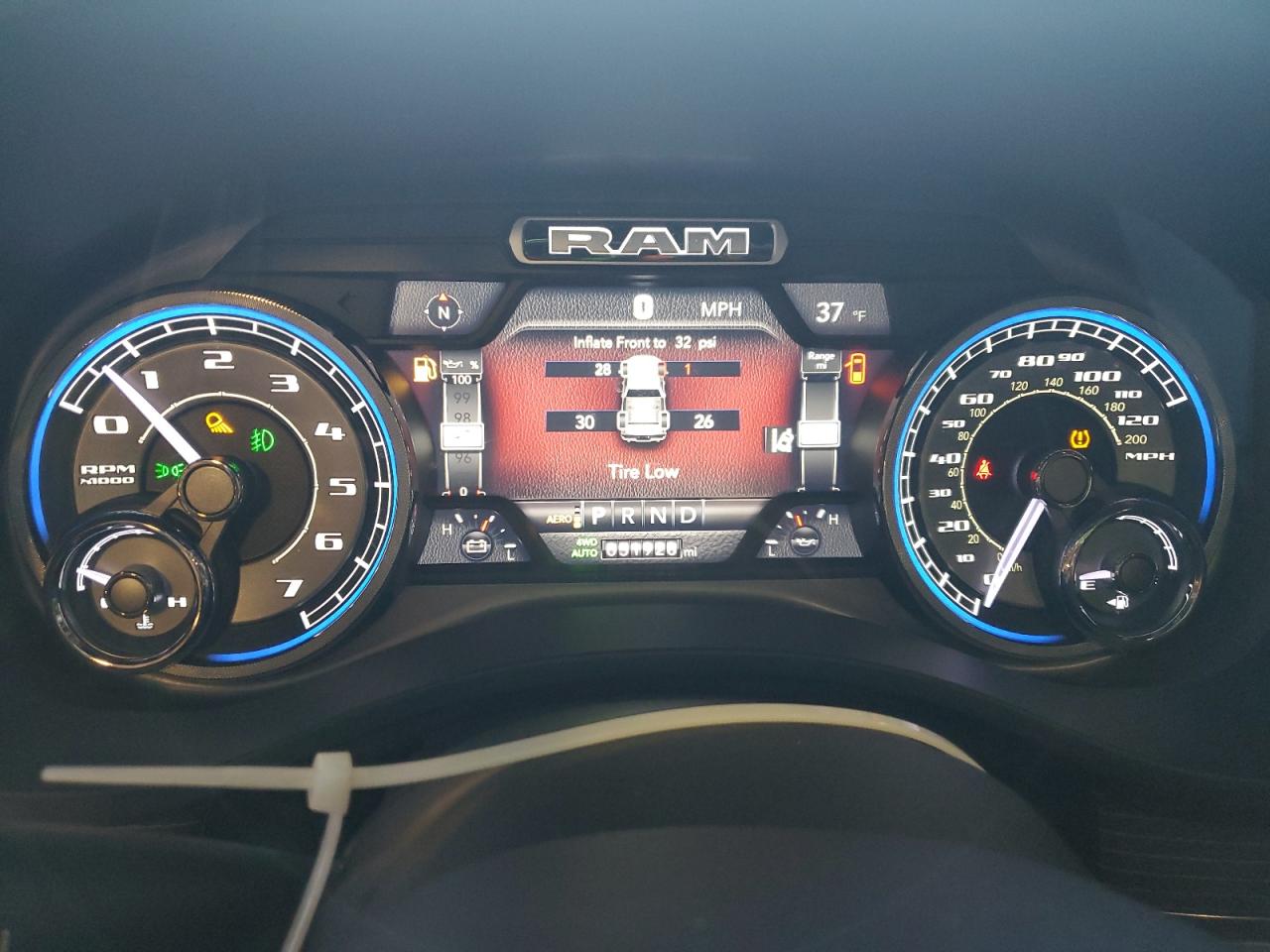 2019 RAM 1500 VIN 1C6SRFHTXKN682365 Copart auction photo, front end damage thumbnail 9
