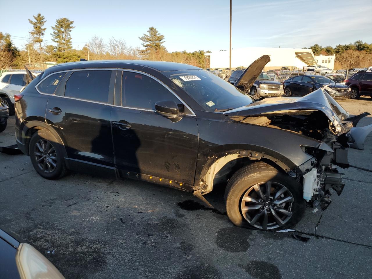 2018 Mazda CX-9 VIN JM3TCBBYXJ0205904 Copart auction photo, front end / top/roof damage thumbnail 4