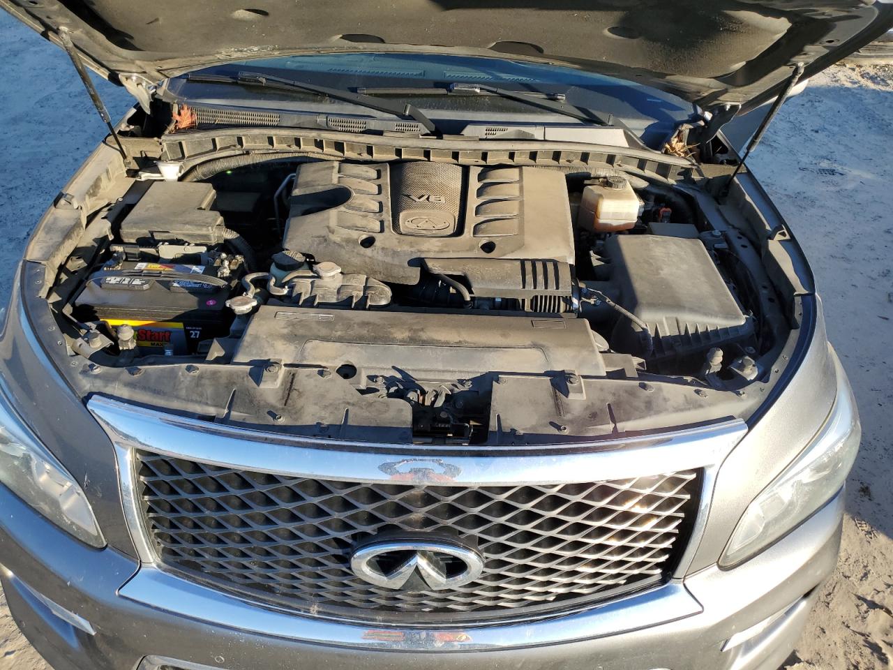 2017 Infiniti QX80 VIN JN8AZ2NF7H9645016 Copart auction photo, all over damage thumbnail 12
