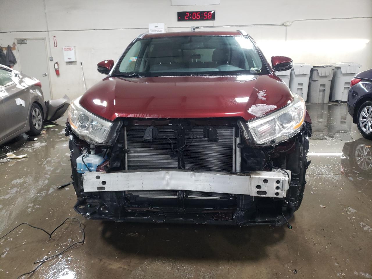 2014 Toyota Highlander VIN 5TDJKRFH0ES067850 Copart auction photo, front end damage thumbnail 5
