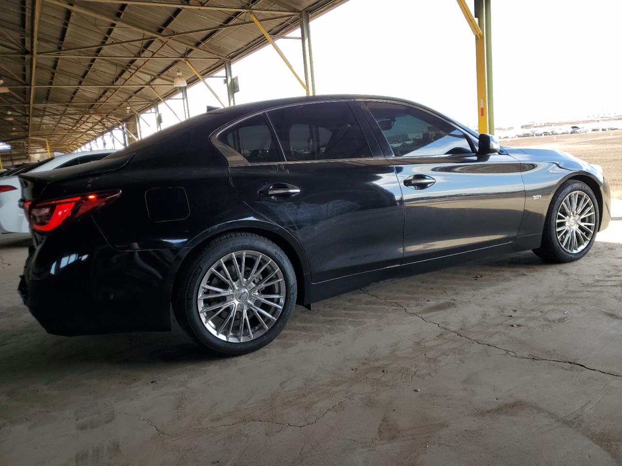 2019 Infiniti Q50 VIN JN1EV7AP1KM540094 Copart auction photo, front end / rear end damage thumbnail 3