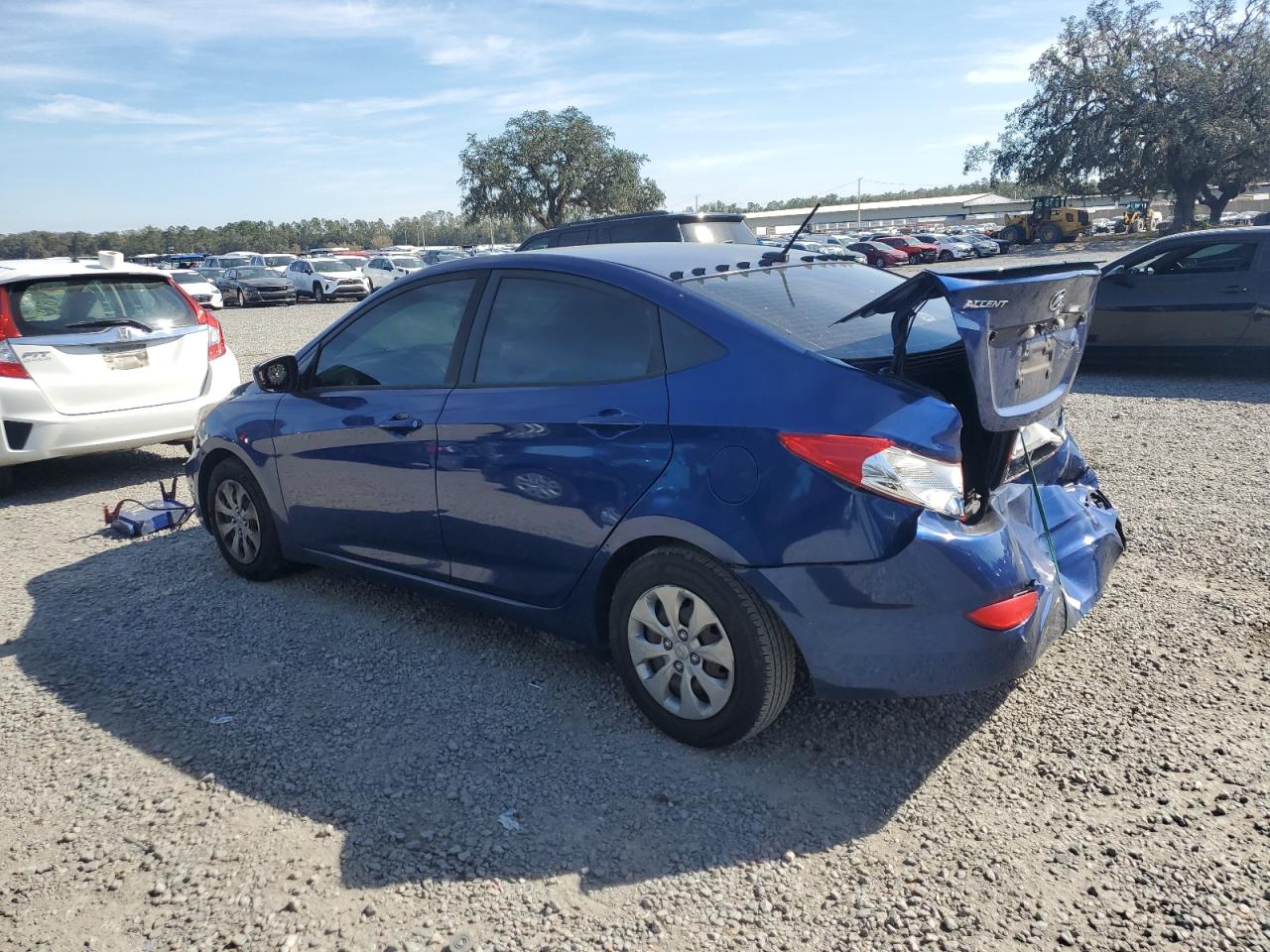 2016 Hyundai Accent VIN KMHCT4AE2GU071785 Copart auction photo, rear end / side damage thumbnail 2
