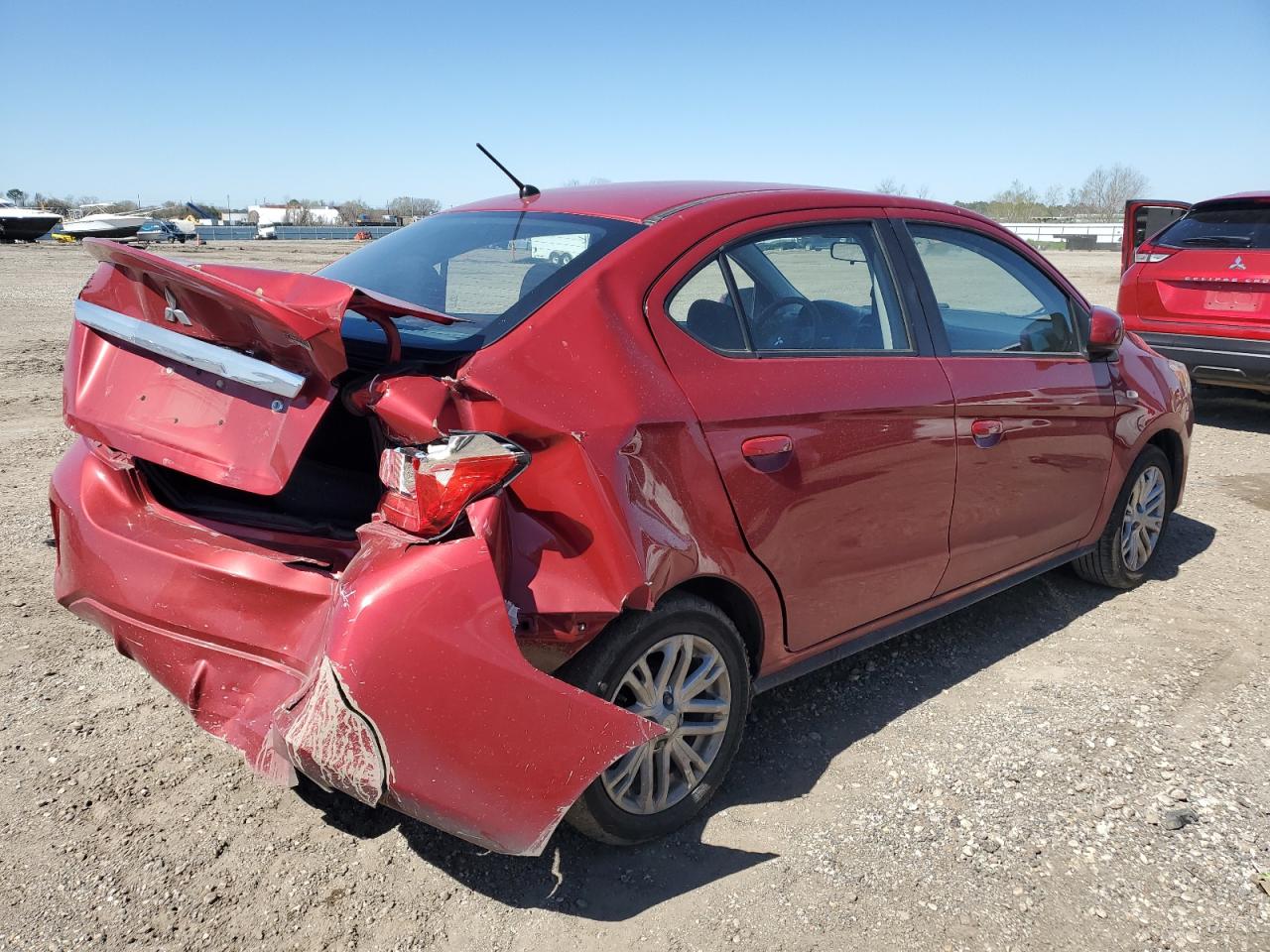 2021 Mitsubishi Mirage VIN ML32FUFJ2MHF07347 Copart auction photo, rear end / minor dent/scratches damage thumbnail 3