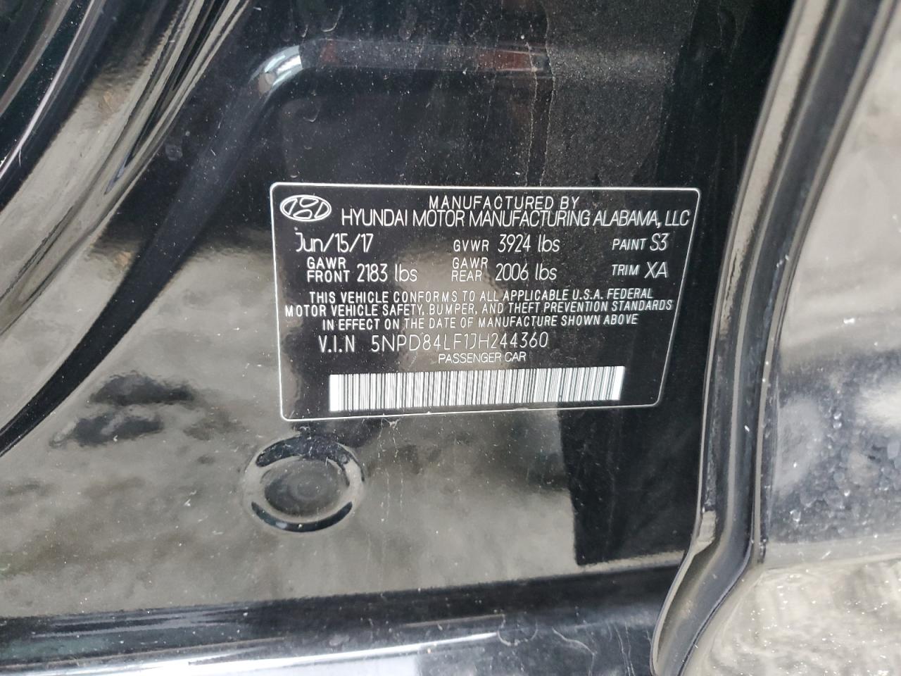 2018 Hyundai Elantra VIN 5NPD84LF1JH244360 Copart auction photo, front end damage thumbnail 12