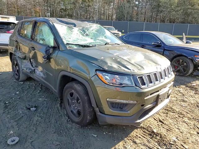 2019 Jeep Compass VIN 3C4NJCAB2KT782876 Copart auction photo, top/roof / side damage thumbnail 12