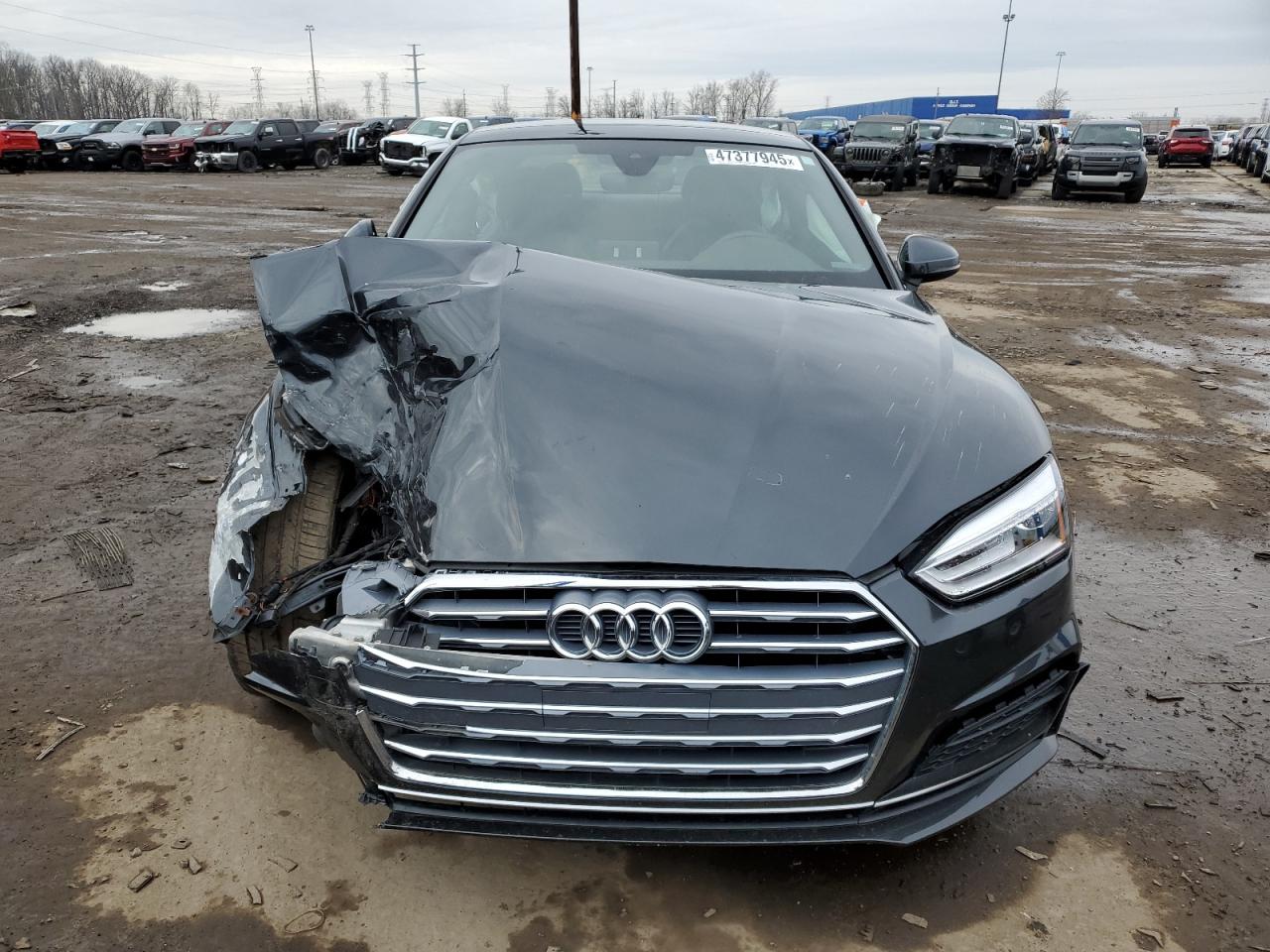 2018 Audi A5 VIN WAU7NAF58JA004413 Copart auction photo, front end damage thumbnail 5