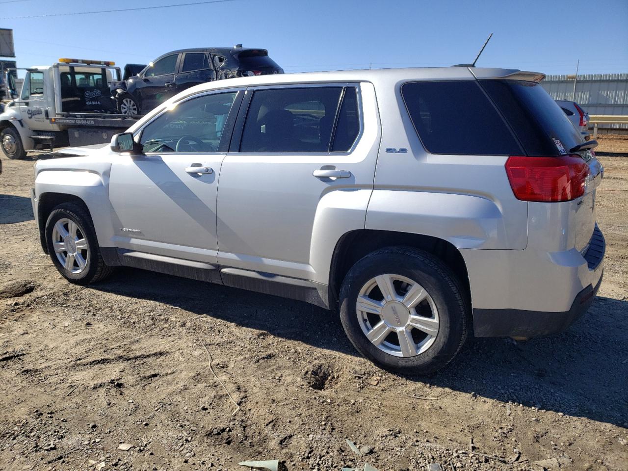 2015 GMC Terrain VIN 2GKALMEK2F6324066 Copart auction photo, front end / side damage thumbnail 2