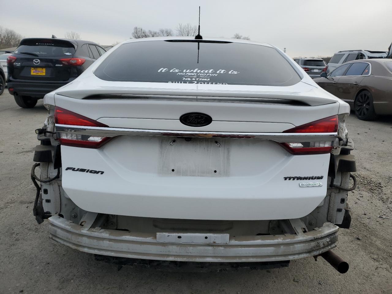 2017 Ford Fusion VIN 3FA6P0K9XHR130693 Copart auction photo, front end / rear end damage thumbnail 6